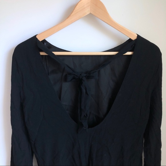 Lulu’s black tunic shirt with tied open back small - Picture 3 of 6